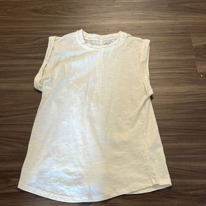 Sleeveless white shirt